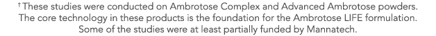   These studies were conducted on Ambrotose Complex and Advanced Ambrotose powders  The core technology in these prod   