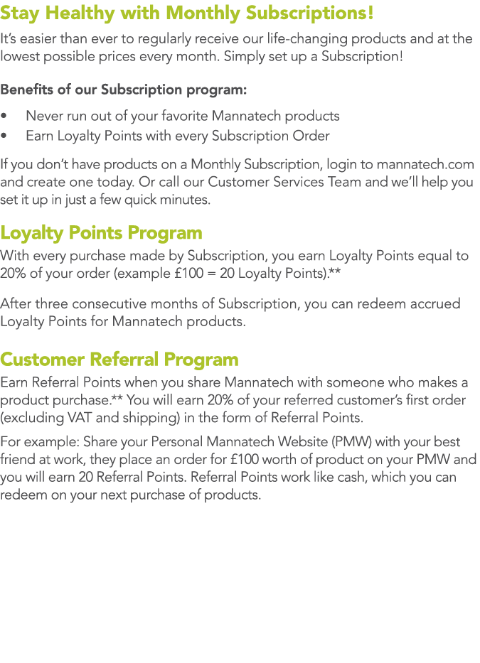 Stay Healthy with Monthly Subscriptions  It s easier than ever to regularly receive our life-changing products and at   