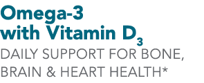 Omega-3 with Vitamin D3 Daily support for bone, brain & heart health*