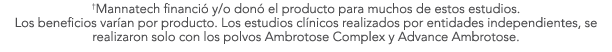 †Mannatech financi y/o don  el producto para muchos de estos estudios. Los beneficios var an por producto. Los estud...