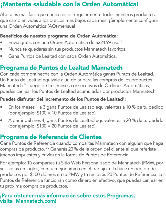 ¡Mantente saludable con la Orden Autom tica! Ahora es m s f cil que nunca recibir regularmente todos nuestros product...