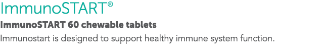 ImmunoSTART  ImmunoSTART 60 chewable tablets Immunostart is designed to support healthy immune system function 