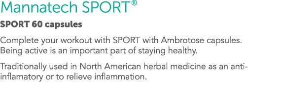 Mannatech SPORT  Sport 60 capsules Complete your workout with SPORT with Ambrotose capsules  Being active is an impor   