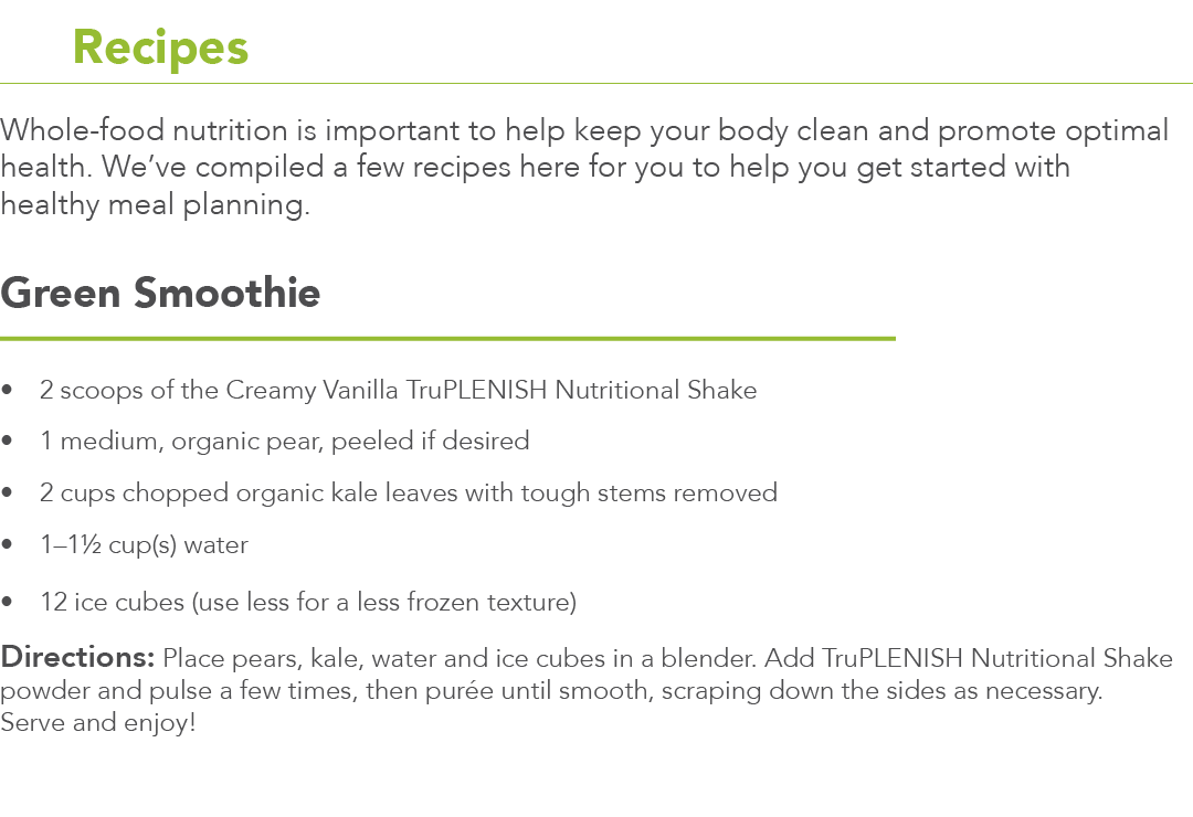 7 Recipes Whole-food nutrition is important to help keep your body clean and promote optimal health  We ve compiled    