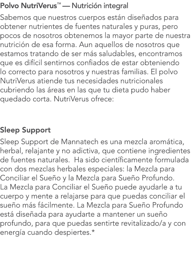 Polvo NutriVerus  — Nutrici n integral Sabemos que nuestros cuerpos est n dise ados para obtener nutrientes de fuente   